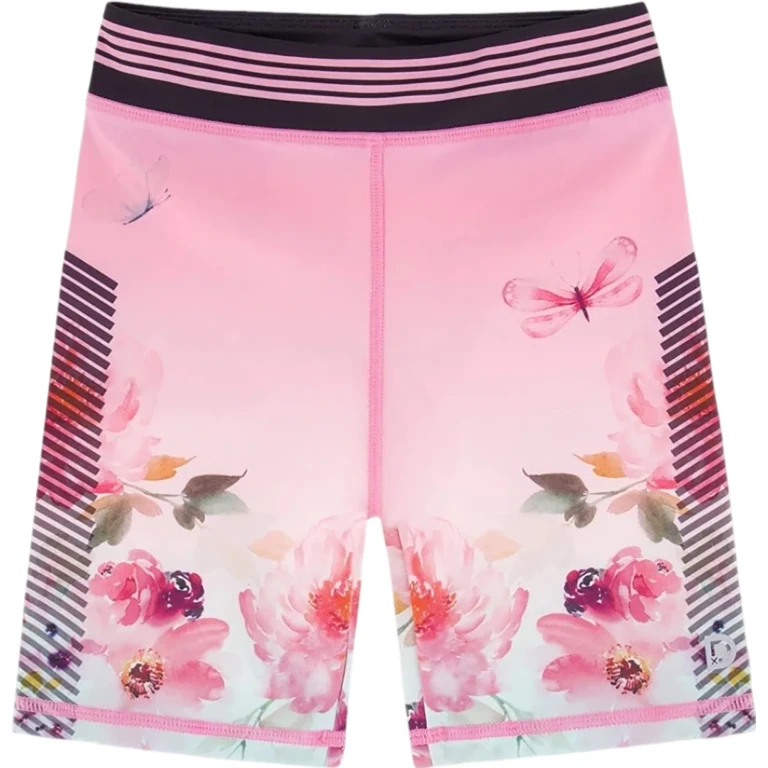 Printed Gradient Pink Athletic Biker Shorts - Big Girls