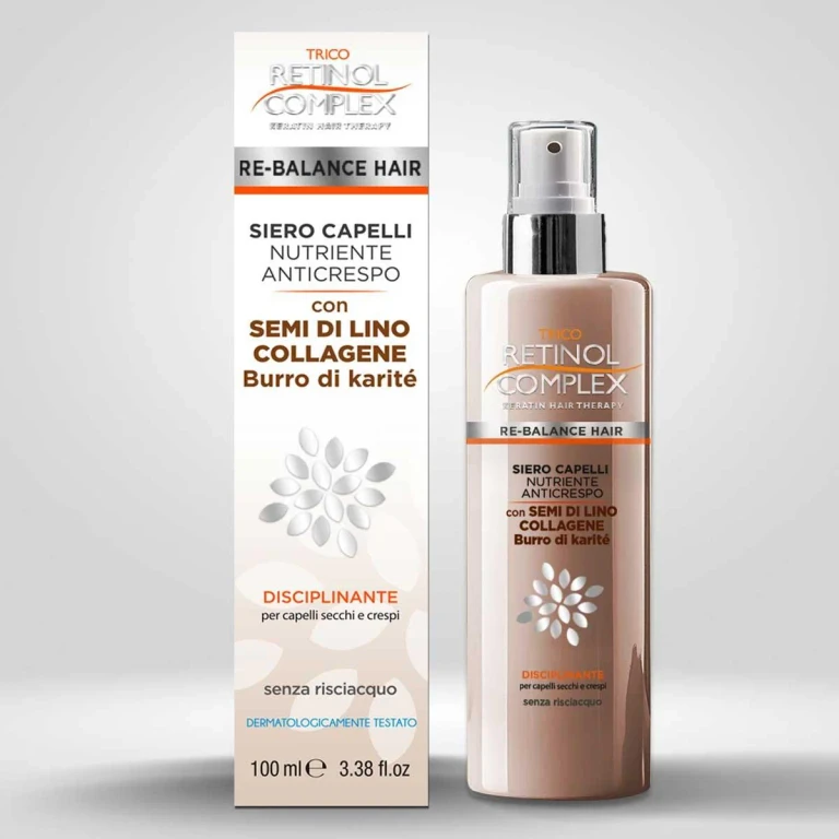 Retinol complex Anti-frizz hair serum collagen seeds and shea butter 100ml