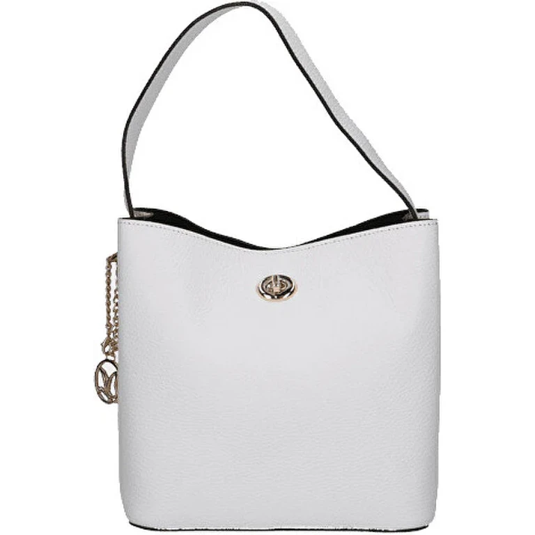 White Leather Handbag for Women