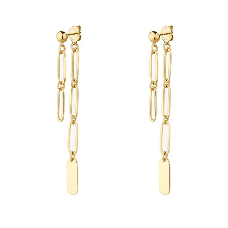Essential 2 in 1 Long Gold Plated Earrings BNL100