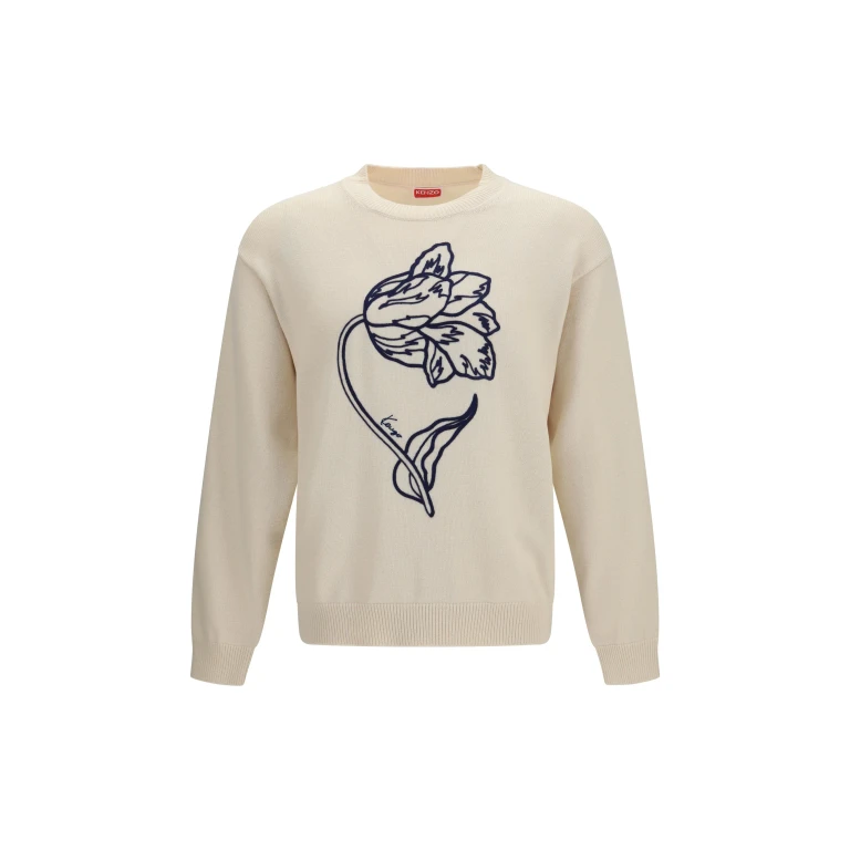 Sweater Tulip Off-White Wool-Cotton