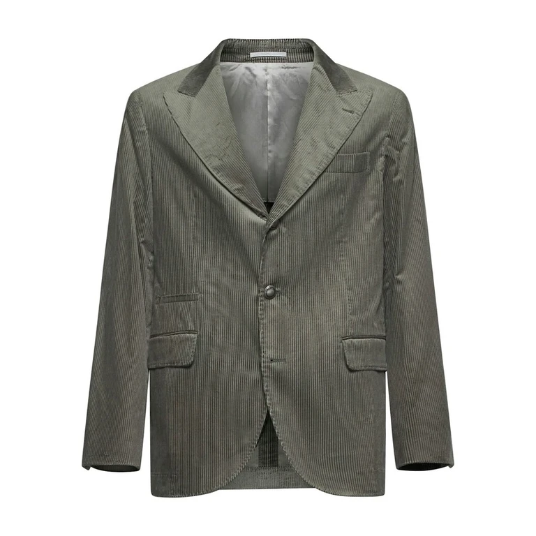 Olive Pinstripe Deconstructed Blazer