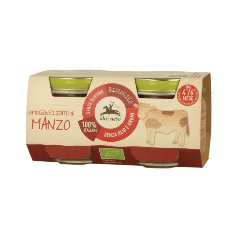 Organic Beef Homogenized Alce Nero 2x80g