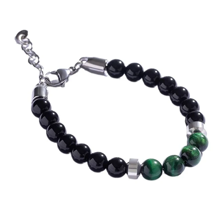 Elegante Bracelet with Beads and Quartz Verde Mcgb5020