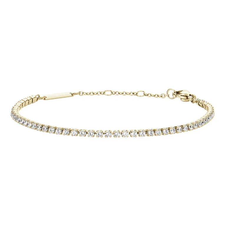 Classic Tennis Gold-Plated Bracelet with Crystals Dw00400388