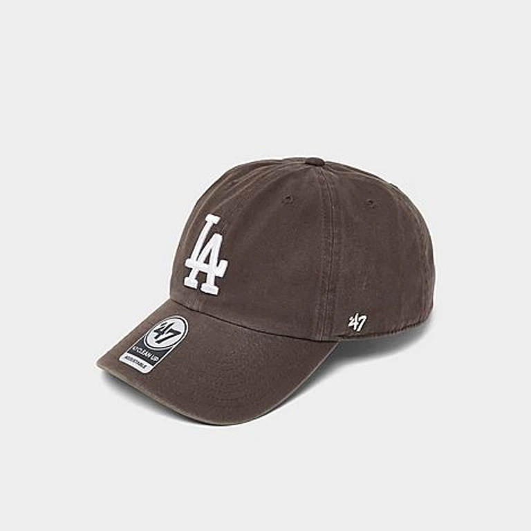 '47 Los Angeles Dodgers MLB Clean Up Strapback Hat in Brown