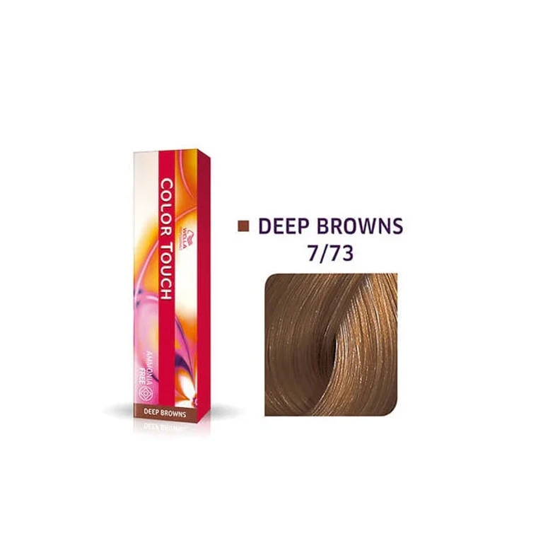 Professionals Color Touch Semi-Permanent Hair Dye Without Ammonia 7/73 Medium Blonde Golden Brown 60 ml