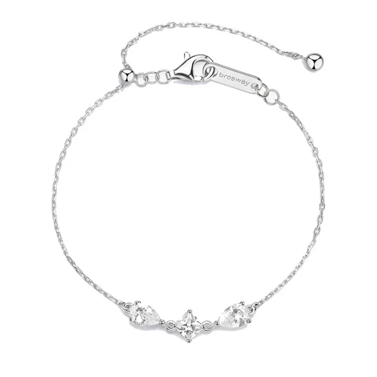 Fancy FIW116 White Infinite Cubic Zirconia Silver Bracelet