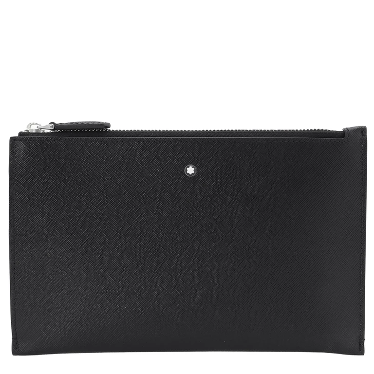 Black Calfskin Leather Sartorial Small Pouch