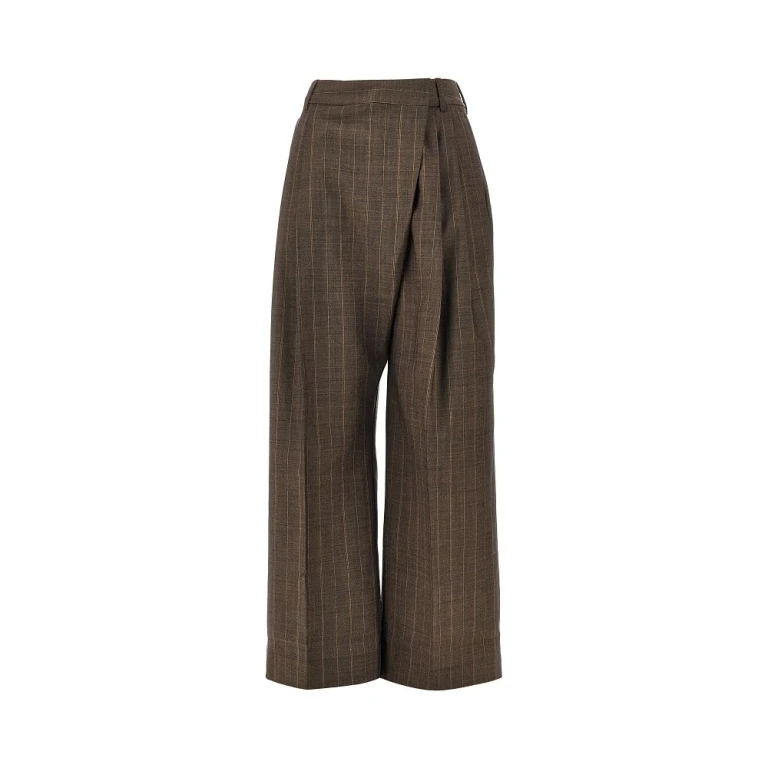 Wool pants with pinstriped motif Woman 36