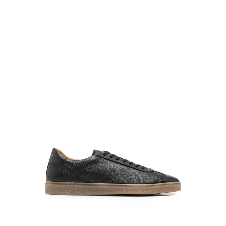 Pebbled-leather Sneakers
