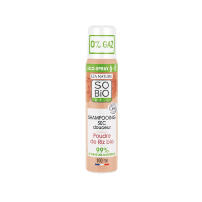 LÉa nature so bio étic Delicate Dry Shampoo with Organic Rice Powder, 100 ml