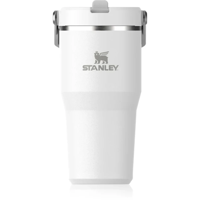 IceFlow™ Flip Straw Stainless Steel Water Bottle Frost 600ml Thermal Glass
