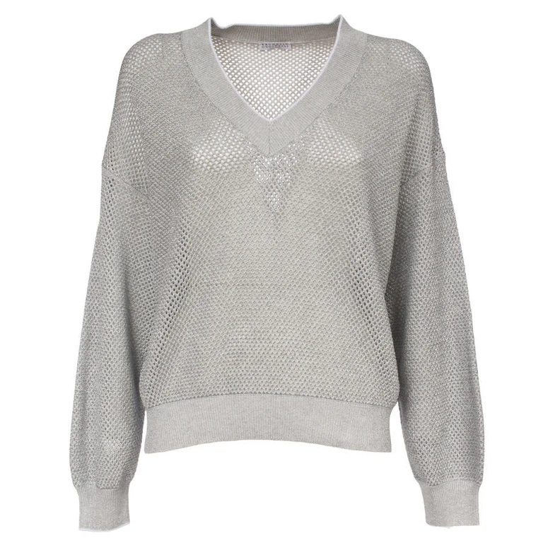Wolight Grey Mesh Sweater