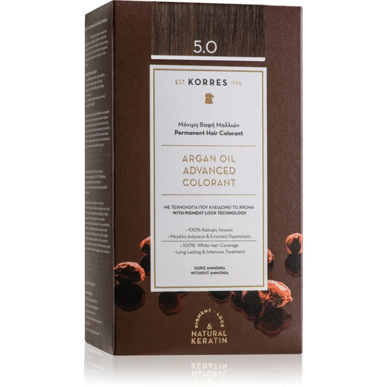 Argan Oil permanent hair dye with argan oil color 5.0 light brown
