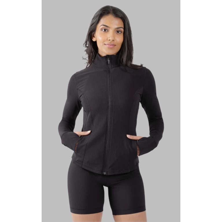 Interlink Ribbed Princess Seam Performance Jacket