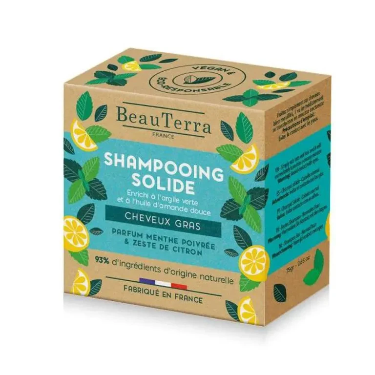 Solid Shampoo with Mint and Lemon Peel 75 g