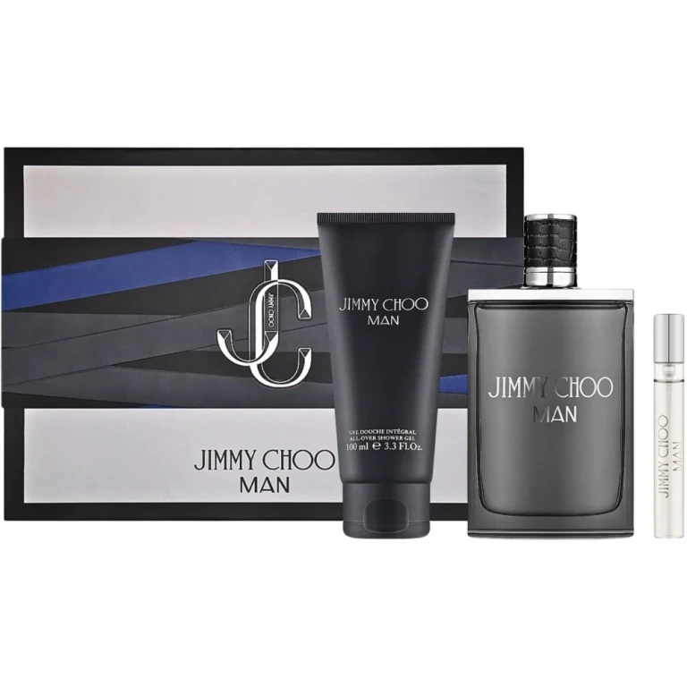 Box Jimmy Choo: Men's Eau de Toilette 100 ml + Men's Eau de Toilette 10 ml + Men's Shower Gel All Skin Types 100 ml