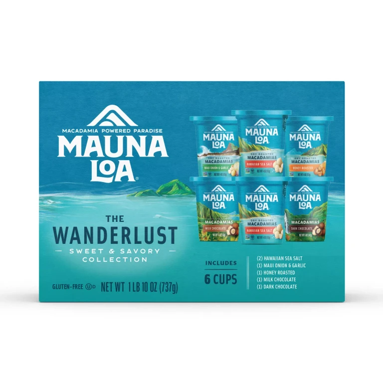 Wanderlust Sweet and Savory Assortment Macadamias 6 pk.