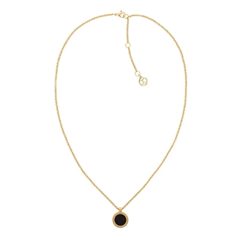 Modern Gold-Plated Necklace with Iconic Circle Pendant 2780656