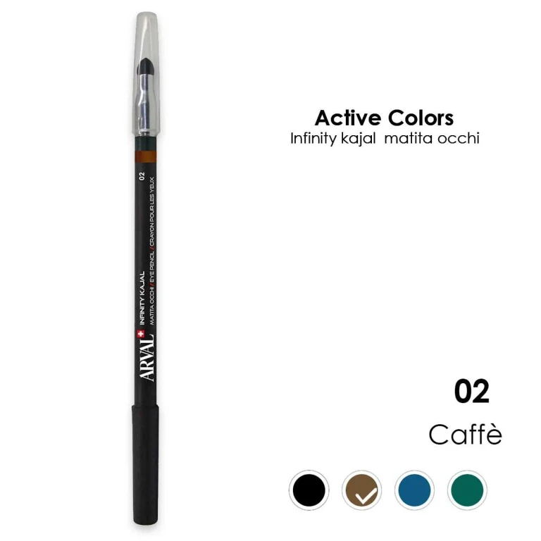 Infinity kajal n. 02 - coffee eye pencil - wood