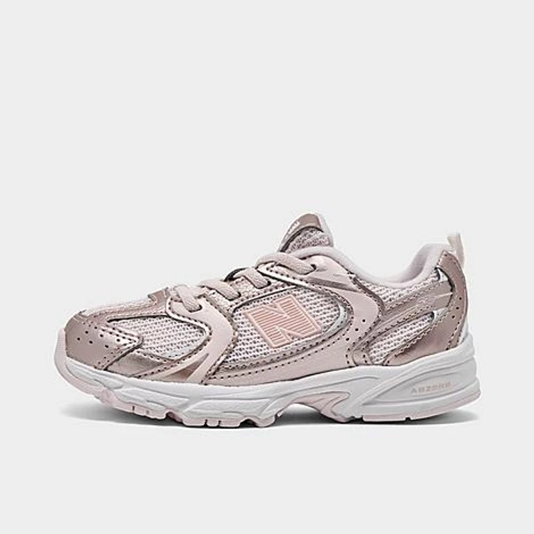 Girls' Toddler 530 Casual Shoes in Shell Pink/Pink Satin Size: 4.0