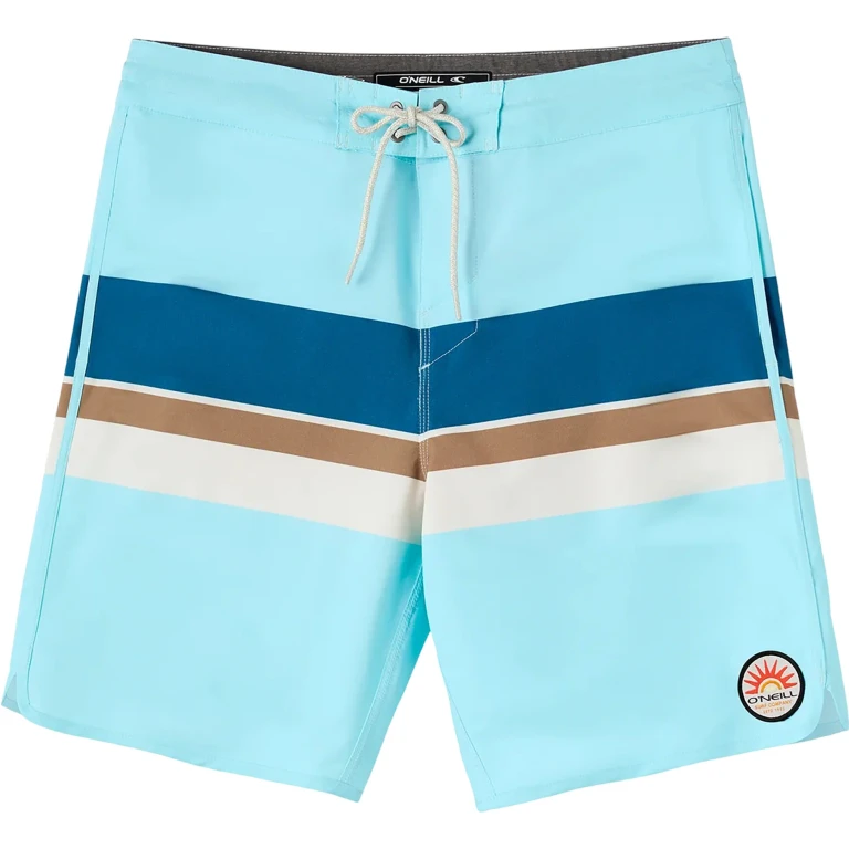 Cruzer Stripe Scallop Boardshorts 18" - Men's