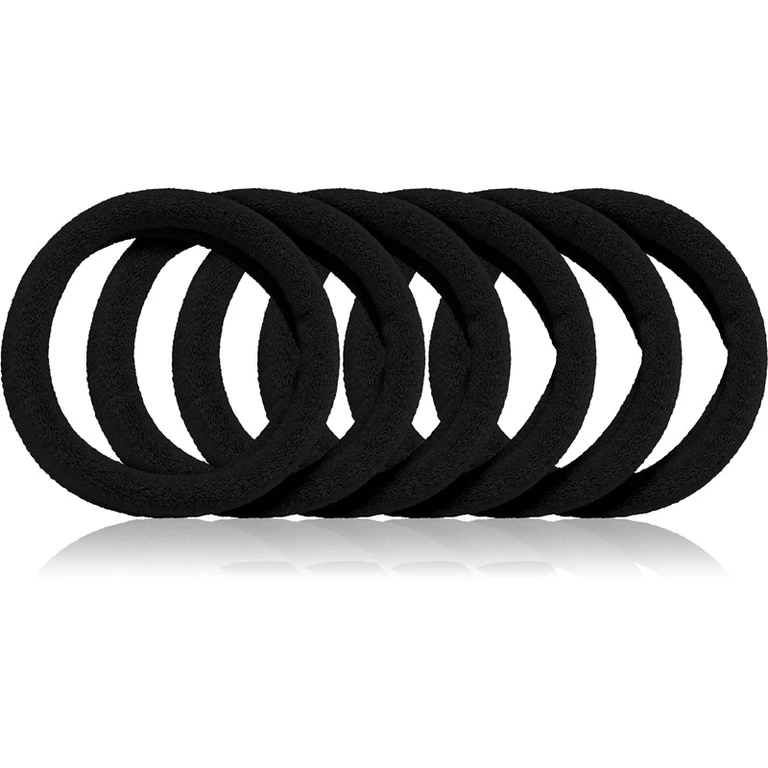 black hair elastics 6pcs