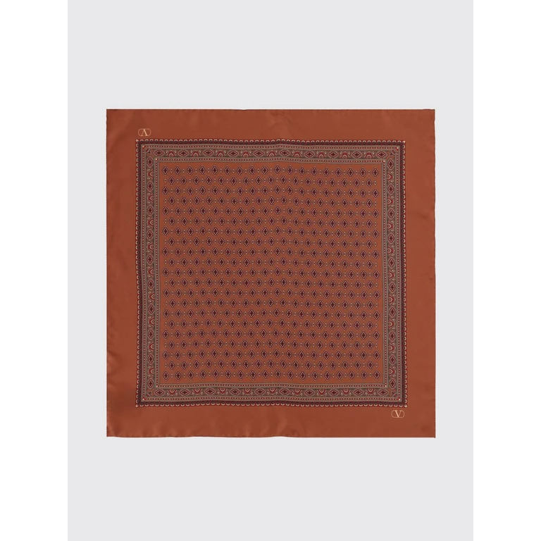 Square Ethnic Print VLogo Silk Scarf (8Y2EK008VZXC0N)