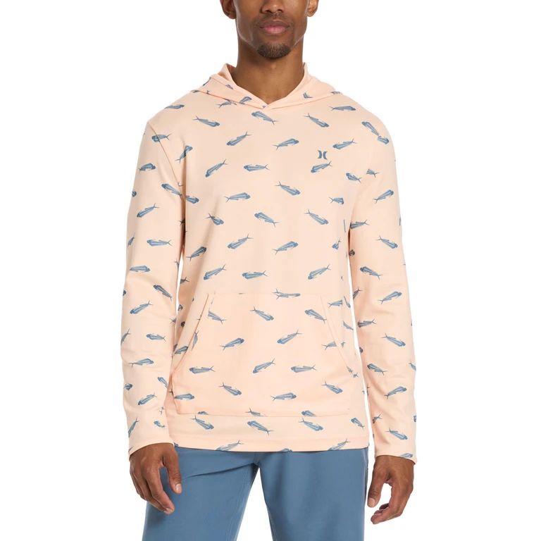 Men's Mesh Hooded Uv Tee Orange S:- Orange, S