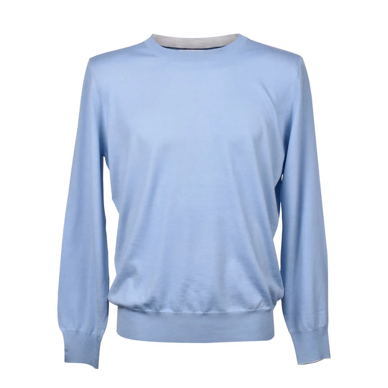 Turquoise Cashmere Blend Crew Neck Sweater