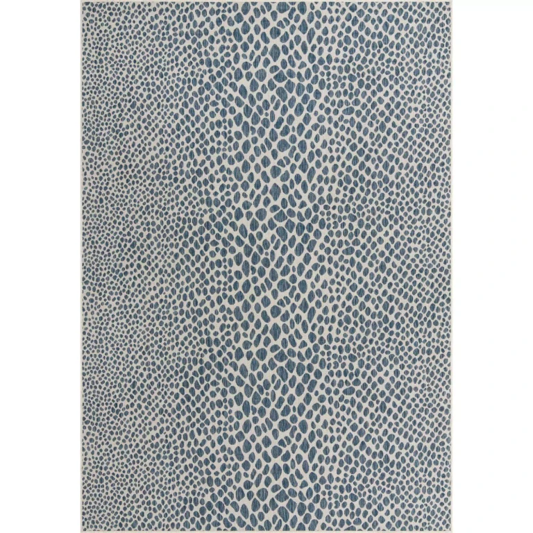 Cape Town Outdoor Rug:- Blue, 7'10' x 11'4'