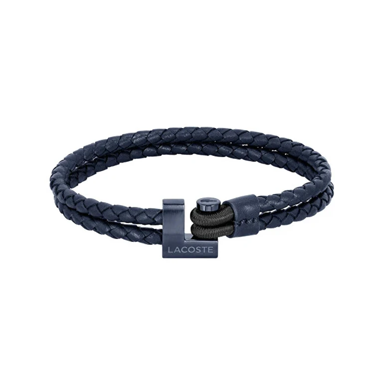 Brown Woven Leather Bracelet Elegante Loch 2040150