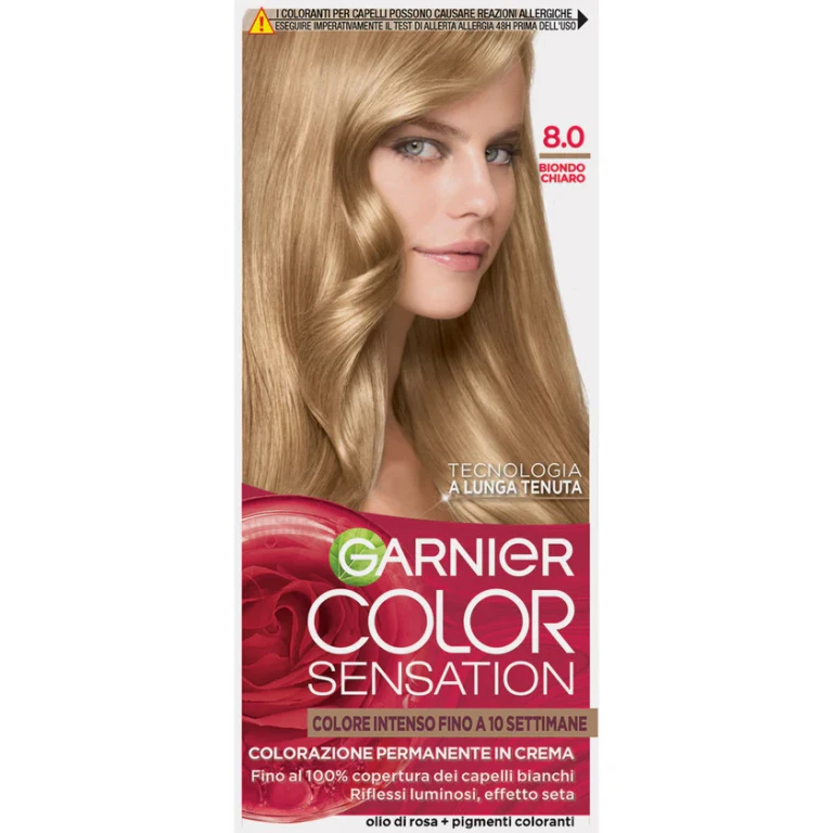 Color Sensation Tinta Permanente in Crema per Capelli 8.0 Biondo Chiaro
