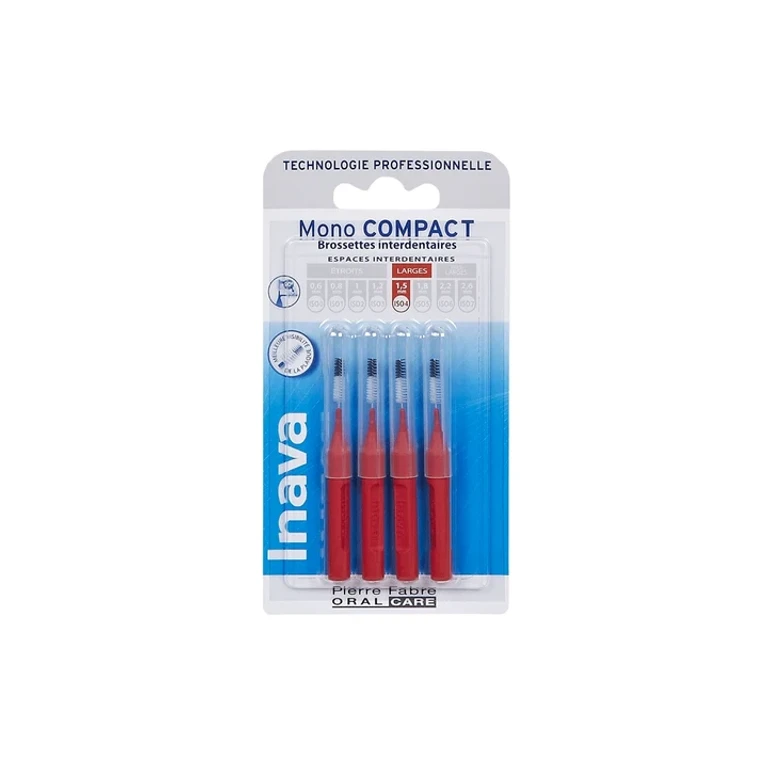 Mono Compact Interdental Brushes Wide 1.5mm Red x4