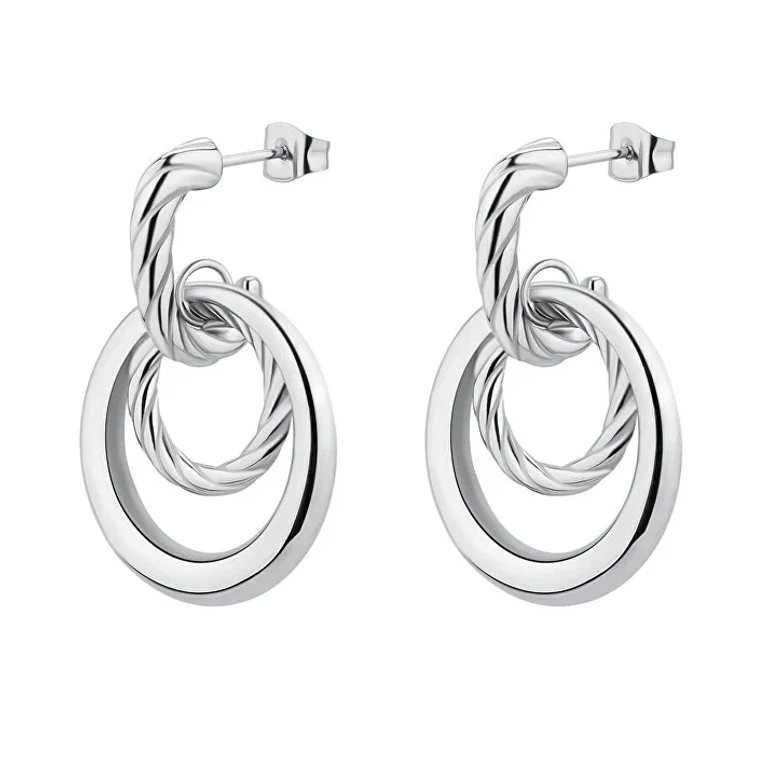 Amy BAY28 Modern Steel Drop Earrings