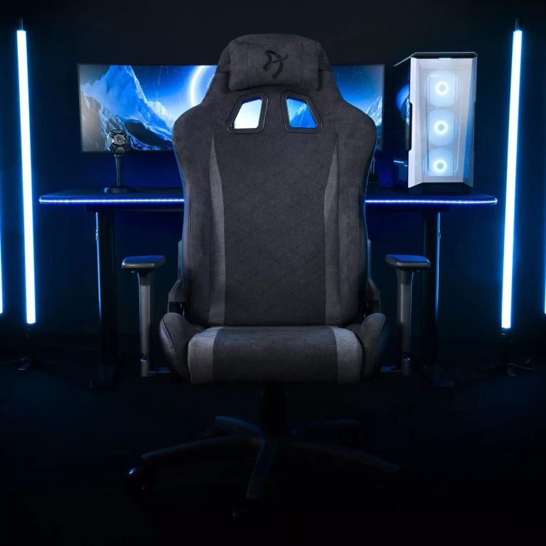 Avanti SoftFabric Special Edition Gaming Chair, Black/Gray