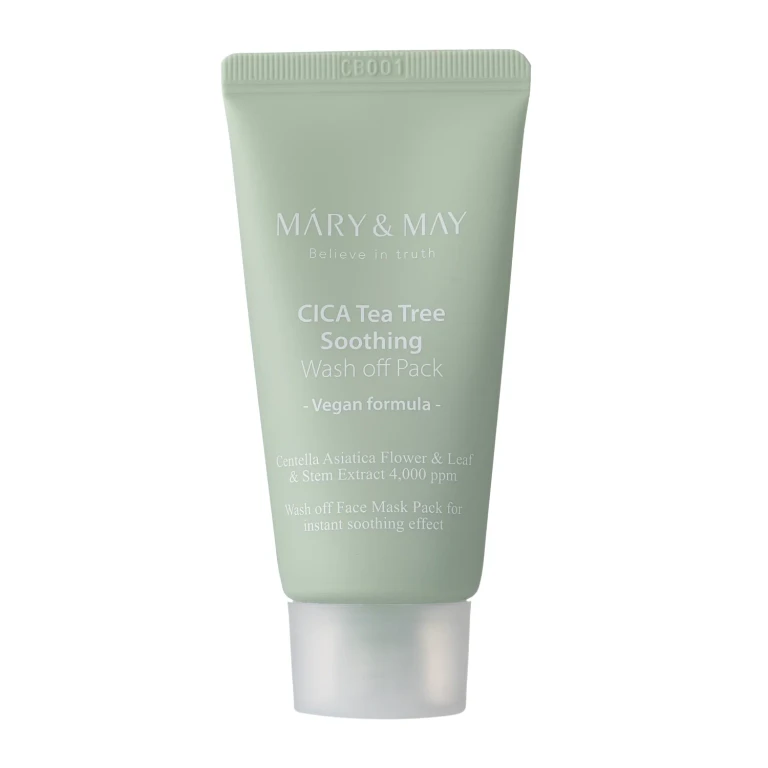 Mary&May Vegan CICA TeaTree Soothing Wash-off Pack Clay Mask 30g