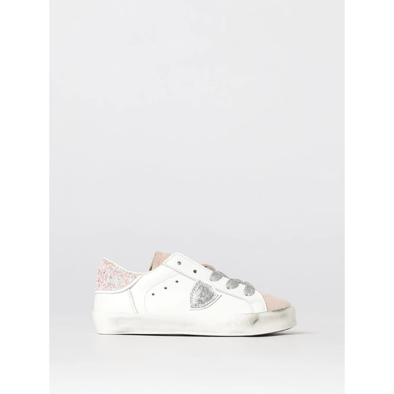 Leather Sneakers with Glitter Philippe Model (833401)