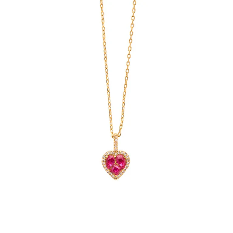 Necklace with Gold Plated Heart 12448G