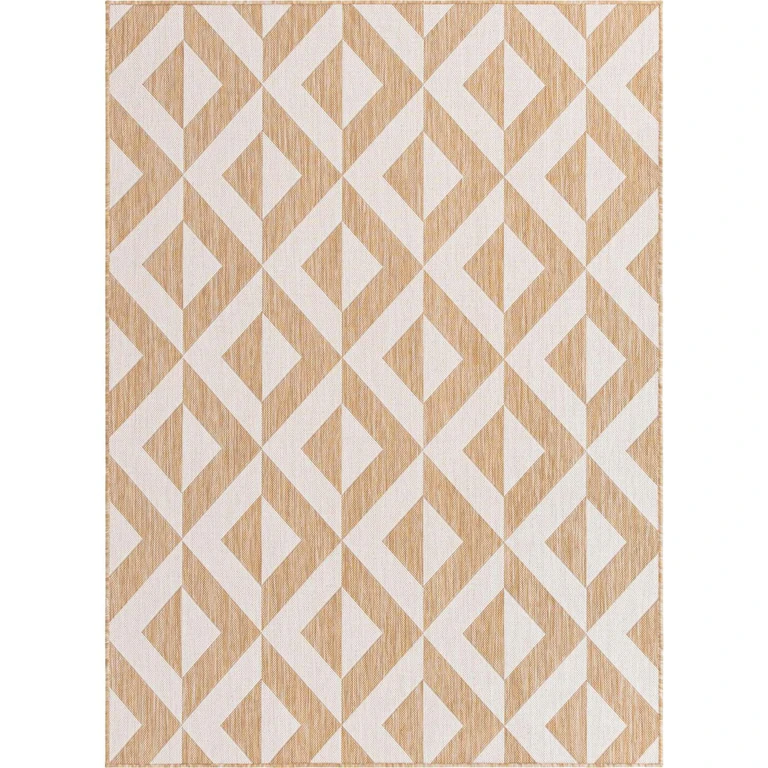 Napa Outdoor Rug:- Beige, 5'3' x 8'