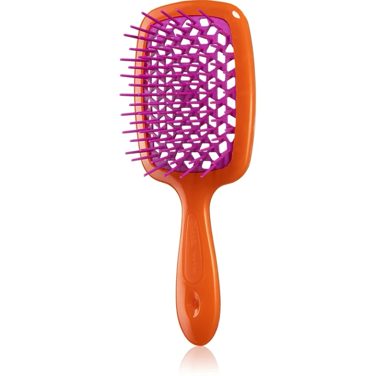 Superbrush Large Flat Hair Brush Orange Purple