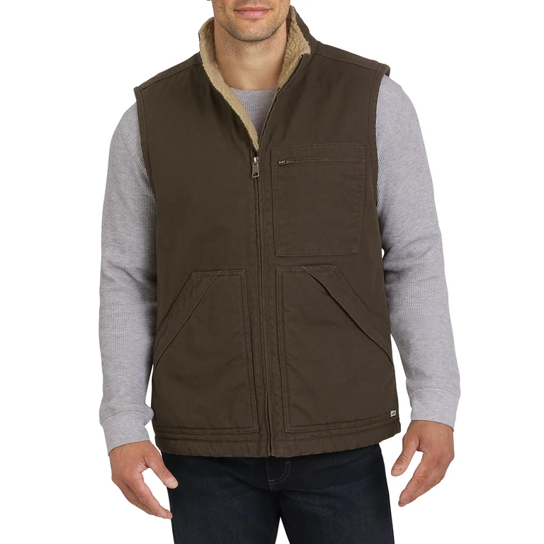 Men's Workwear Vest BrownXL:- XL, Brown