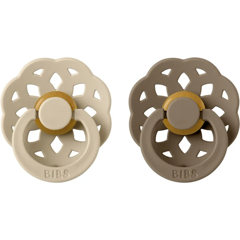 Boheme Natural Rubber Size 2: 6+ months pacifier Vanilla / Dark Oak 2 pcs