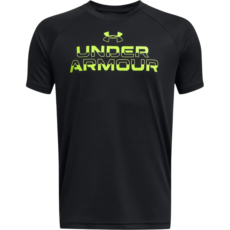 UA Tech Split Wordmark Short Sleeve T-Shirt - Boys