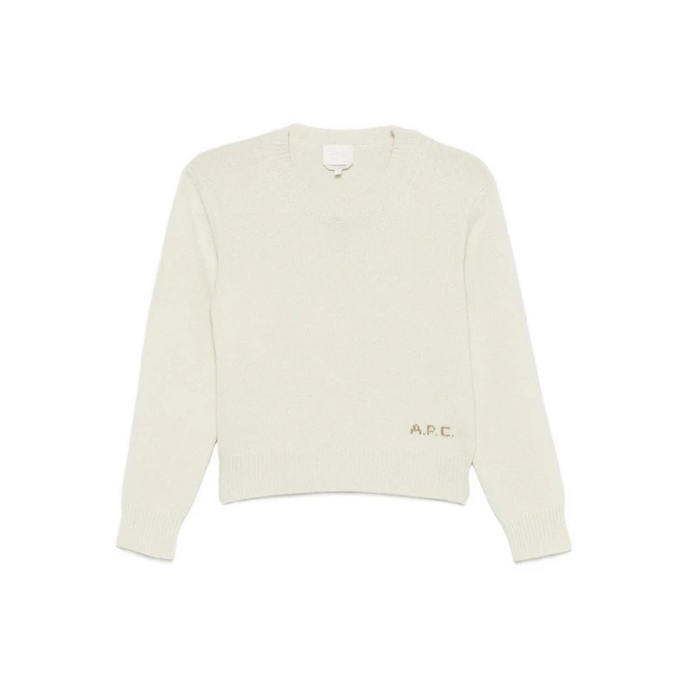 A. P.C. Pull Col Rond - Beige Clair (WOASWF23498AAD)