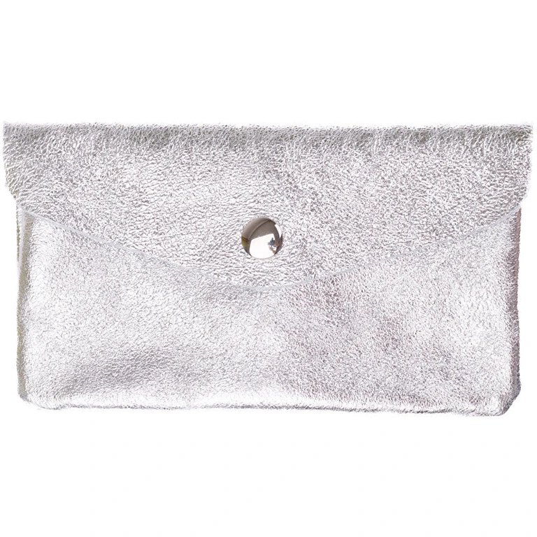 Mini Leather Wallet silver