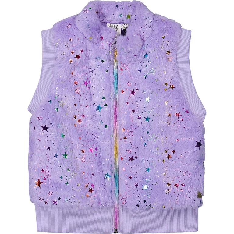 Faux Fur Zipped Vest - Big Girl
