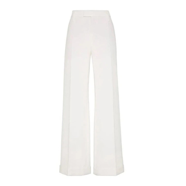 Wooff White Wide Leg Trousers