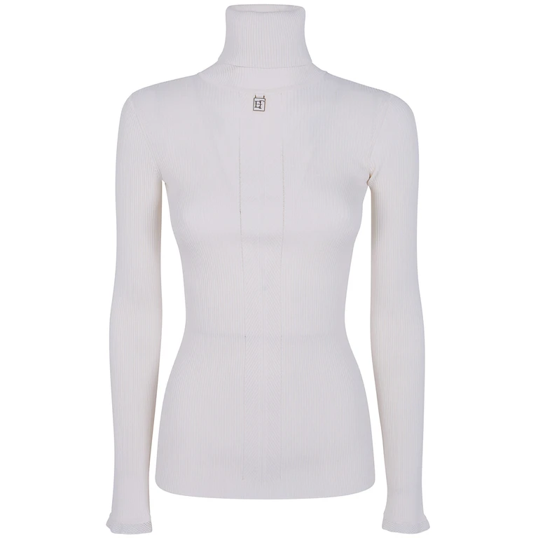 ELISABETTA FRANCHI Sweater Turtle Neck "Mk22b66e2 193 Butter"